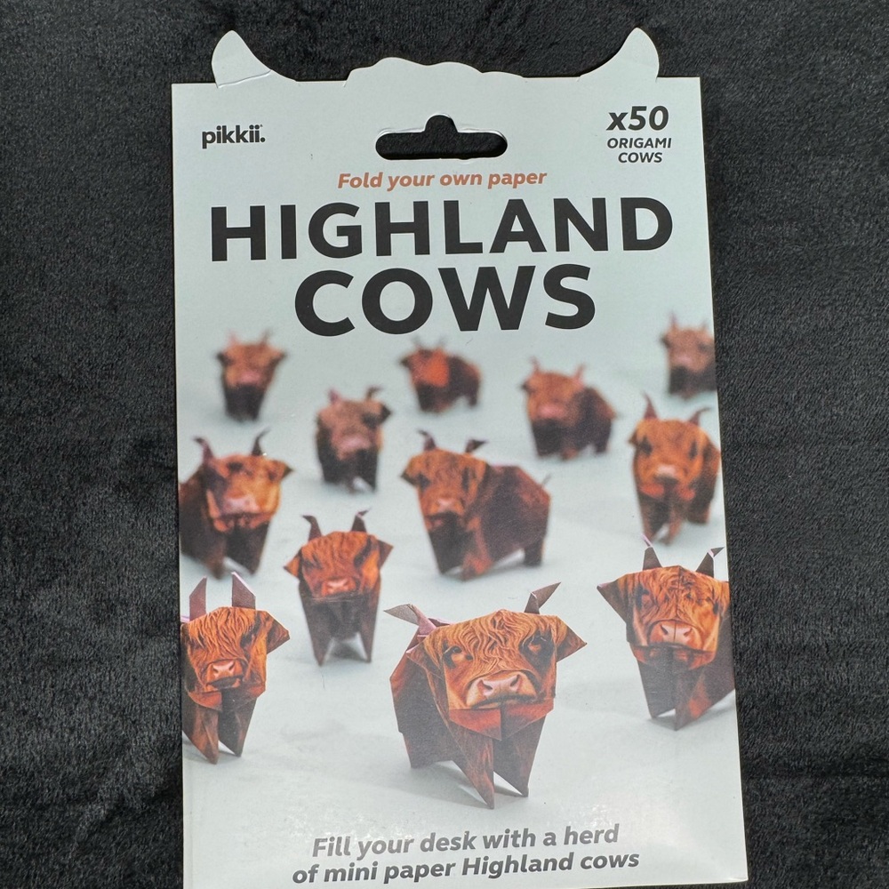 Highland Cows Origami Paper Kit - From Loch Ness Scotland